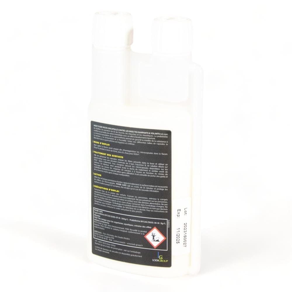 Phobi liquide concentré insectes rampants et volants 500ml dos étiquette