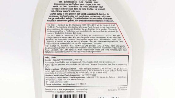 Aurouze répulsif anti martre fouines etiquette